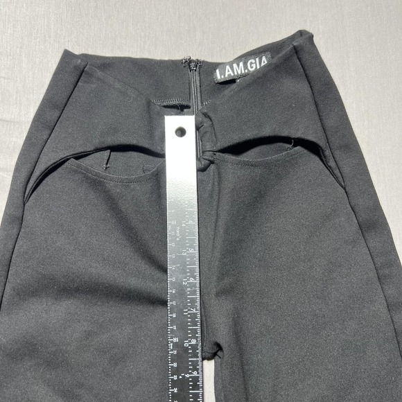I.AM.GIA Carrie Pants Womens‎ XXS Flare High Waist Cut Out Detail Low Rise - Picture 12 of 15